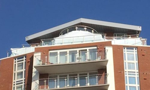 Penthouse Shrink Wrap at Richmond Gate in Bournemouth by Bournemouth Scaffolding Ltd